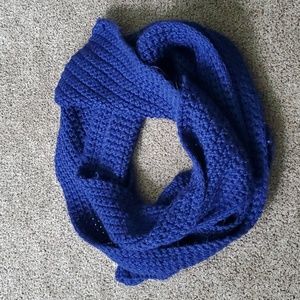 Homemade Blue Long Wool Scarf